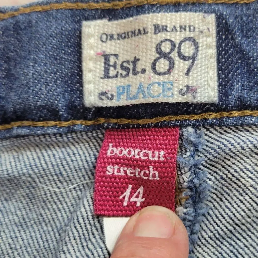 Children's Place bootcut stretch jeans 14